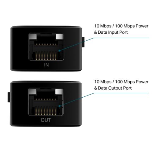 TP-LINK (POE10E) Fast Ethernet PoE+ Extender, 2x 10/100Mbps Ports
