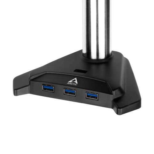 Arctic Z2 Pro (Gen3) Dual Monitor Arm with 4-Port USB 3.0 Hub, Up to 34" Monitors / 29" Ultrawide, 180° Swivel, 360° Rotation