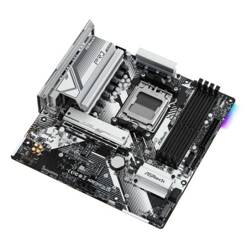 Asrock A620M PRO RS, AMD A620, AM5, Micro ATX, 4 DDR5, HDMI, DP, GB LAN, PCIe4, RGB, 3x M.2