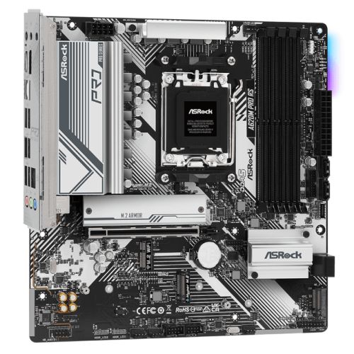 Asrock A620M PRO RS, AMD A620, AM5, Micro ATX, 4 DDR5, HDMI, DP, GB LAN, PCIe4, RGB, 3x M.2