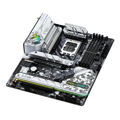 Asrock Z790 STEEL LEGEND WIFI, Intel Z790, 1700, ATX, 4 DDR5, HDMI, DP, eDP, Wi-Fi 6E, 2.5G LAN, PCIe5, RGB, 5x M.2