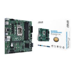 Asus PRO B660M-C D4-CSM - Corporate Stable Model, Intel B660, 1700, Micro ATX, 4 DDR4, VGA, HDMI, 2 DP, PCIe4, 2x M.2