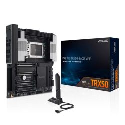 Asus PRO WS TRX50-SAGE WIFI, Workstation, AMD TRX50, sTR5, CEB, 4 DDR5 ECC, Wi-Fi 7, 10G & 2.5G LAN, SlimSAS, PCIe5, 3x M.2