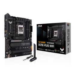 Asus TUF GAMING X670E-PLUS WIFI, AMD X670, AM5, ATX, 4 DDR5, HDMI, DP, Wi-Fi 6E, 2.5G LAN, PCIe5, RGB, 4x M.2