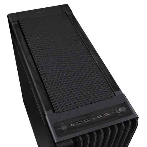 Asus ProArt PA602 Wood Gaming Case, E-ATX, Front Grill, 2x 20cm Fans, PWM Fan Hub, IR Dust Indicator, USB-C 20Gps, Black
