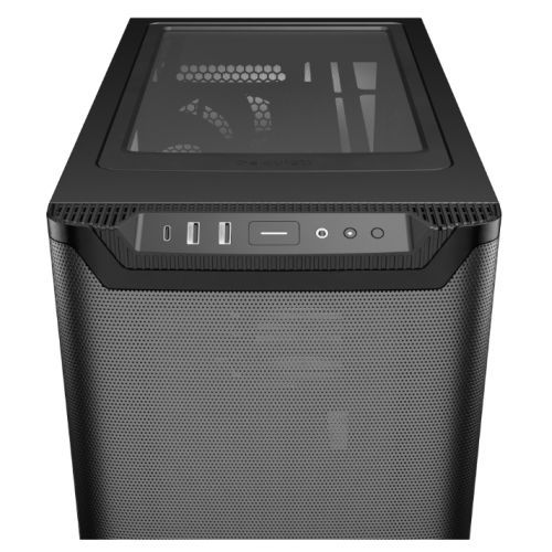 Be Quiet! Pure Base 501 Airflow Window Gaming Case w/ Glass Side, ATX, Compact Design, 2 Pure Wings 3 Fans, High Airflow Front & Top, USB-C, Black