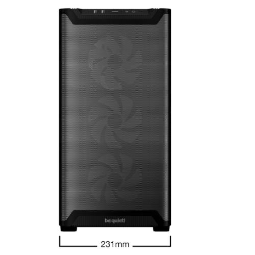 Be Quiet! Pure Base 501 LX Gaming Case w/ Glass Side, ATX, Compact Design, 4x ARGB Fans, ARGB Controller & Hub, High Airflow, USB-C, Black