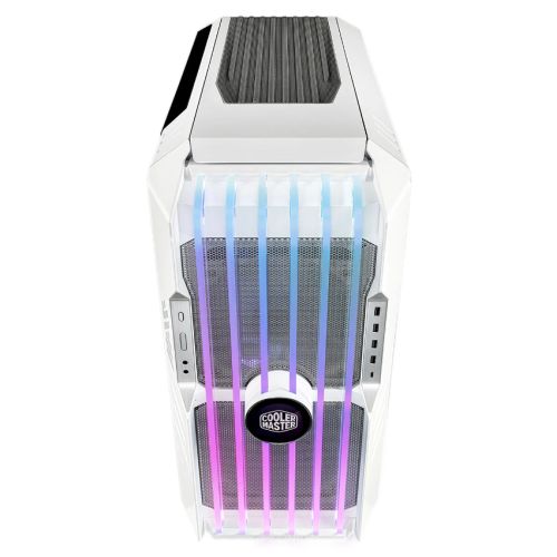 Cooler Master HAF 700 EVO Gaming Case w/ Glass Side, E-ATX, Multi Chamber, 5x ARGB Fans, ARGB Fan Hub, Front LCD Display, USB-C, White