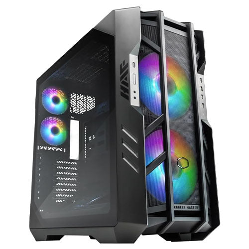 Cooler Master HAF 700 Gaming Case w/ Glass Side, E-ATX, Multi Chamber, 5x ARGB Fans, ARGB Fan Hub, USB-C, Black