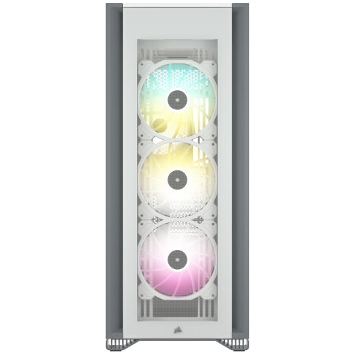 Corsair iCUE 7000X RGB Gaming Case w/ 3x Tempered Glass Panels, E-ATX, 3 x SP140 RGB Elite Fans, iCUE Commander CORE XT included, USB-C, White