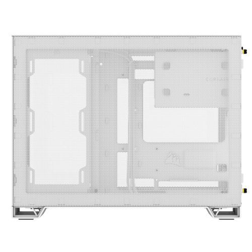 Corsair 2500X RGB Dual Chamber Gaming Case w/ Glass Side & Front, Micro ATX, 2x RGB Fans, Mesh Panels, USB-C, Asus BTF Compatible, White