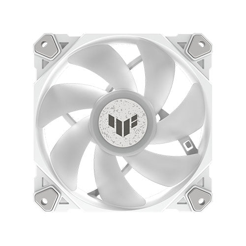Asus TUF Gaming TF120 ARGB 12cm PWM Case Fan, Fluid Dynamic Bearing, Double-layer LED Array, Up to 1900 RPM, White Edition