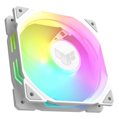 Asus TUF Gaming TR120 ARGB 12cm PWM Case Fans (3 Pack), Hydraulic Bearing, 28mm Frame, Double-layer LED Matrix Design, 2000 RPM, White