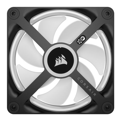 Corsair iCUE LINK QX120 12cm PWM RGB Case Fans (3 Pack), 34 RGB LEDs, Magnetic Dome Bearing, 2400 RPM, iCUE LINK Hub Included, Black