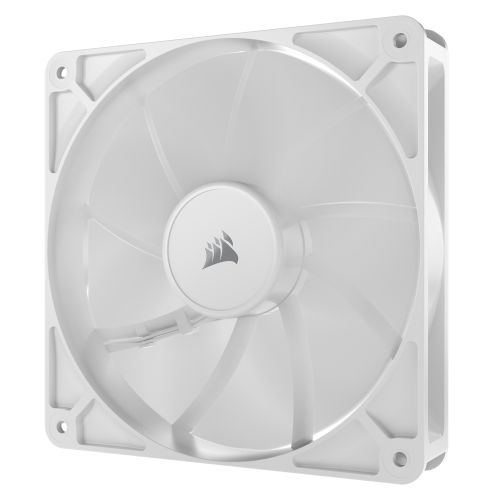 Corsair RS120 PWM 12cm Case Fan, Magnetic Dome Bearing, Daisy-Chain 4-Pin, 2100 RPM, AirGuide Tech, White