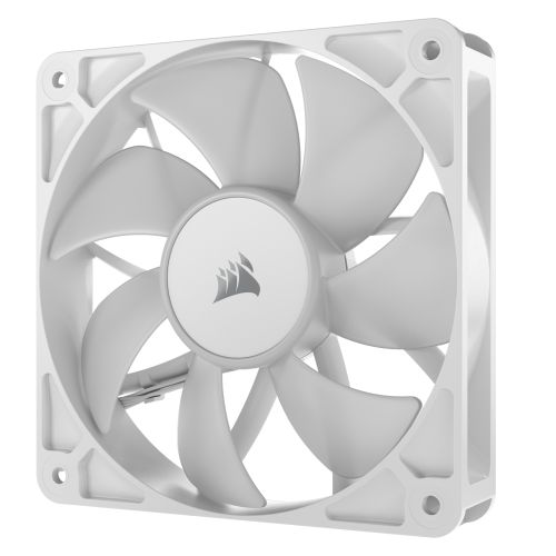 Corsair RS120 ARGB PWM 12cm Case Fan, Magnetic Dome Bearing, Daisy-Chain 4-Pin, 2100 RPM, AirGuide Tech, White