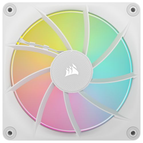 Corsair iCUE LINK LX140 14cm PWM RGB Case Fan, 18 RGB LEDs, Magnetic Dome Bearing, 2000 RPM, White, Single Fan Expansion Kit