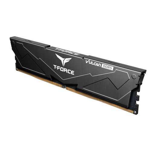 Team T-Force Vulcan 16GB, DDR5, 6000MHz, CL38, ECC, AMD EXPO & Intel XMP 3.0, PMIC, DIMM Memory, Black, OEM (Anti Static Bag)