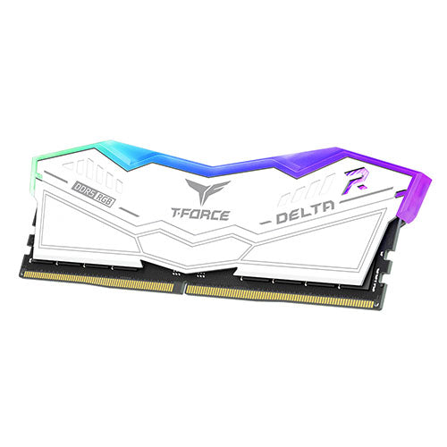 Team T-Force Delta RGB 32GB Kit (2 x 16GB), DDR5, 6000MHz (PC5-48000), CL30, ECC, AMD EXPO & XMP 3.0, PMIC, DIMM Memory, White