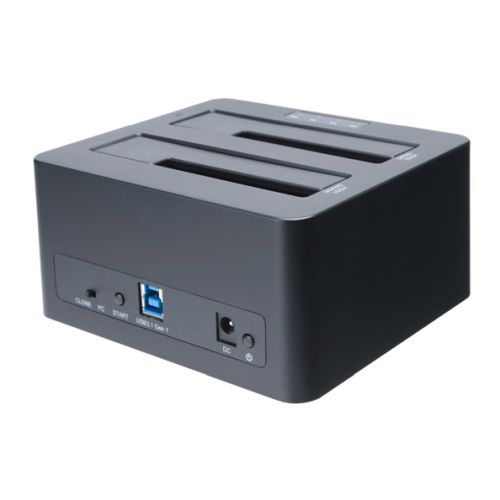 Akasa (DuoDock X3) Dual Bay USB 3.1 Gen1 Type-A Clone Docking Station, 2.5"/3.5" SATA