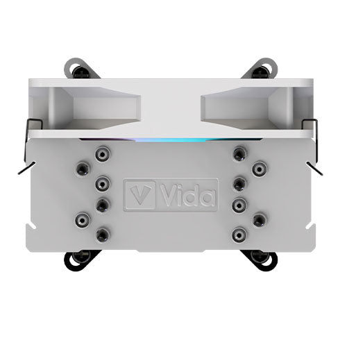 Vida Boreas White ARGB Heatsink & Fan, Intel/AMD, 2000RPM Hydraulic Fan, 6 Copper Heatpipes, 220W TDP *ARGB and Optional Plain Fans Included*