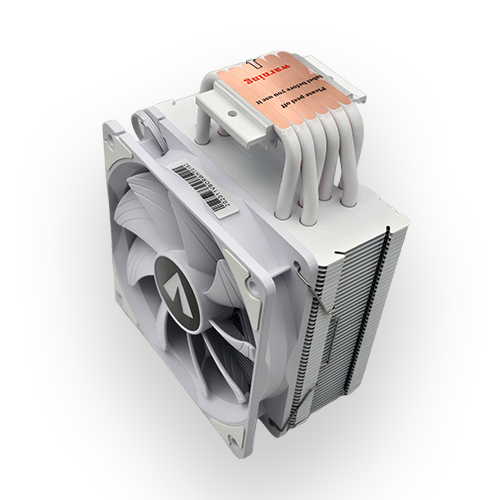 Vida Boreas White ARGB Heatsink & Fan, Intel/AMD, 2000RPM Hydraulic Fan, 6 Copper Heatpipes, 220W TDP *ARGB and Optional Plain Fans Included*
