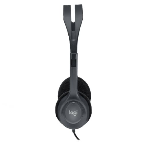 Logitech H111 Headset, 3.5mm Jack, 180° Rotating Mic, 2.35M Cable