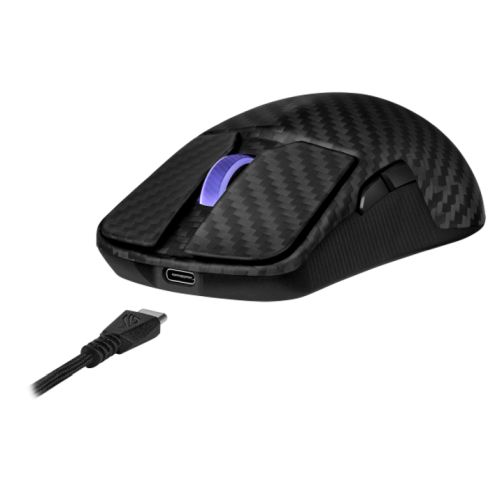 Asus ROG Harpe Ace Extreme Gaming Mouse, Wireless/Bluetooth/USB, Ultralight 47g, Carbon Fiber, 42000 DPI, Esports Approved