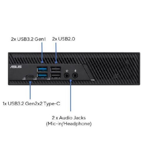 Asus Mini PC PB63 Barebone (PB63-B-B3075MH), i3-13100, DDR5, 2.5"/M.2, HDMI, 2 DP, USB-C, GB LAN, Wi-Fi 6E, VESA - No RAM, Storage or O/S