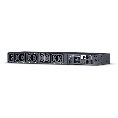 CyberPower PDU41005 Switched Power Distribution Unit, 1U Rackmount, 1x IEC C20 Input, 8 Outlets, Real-Time Local/Remote Monitoring & Switching, LCD Display