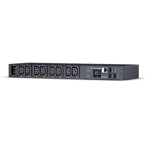 CyberPower PDU81005 Switched Metered-by-Outlet Power Distribution Unit, 1U Rackmount, 1x IEC C20 Input, 8 Outlets, Real-Time Local/Remote Monitoring & Switching, LCD Display