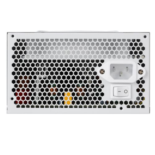 Vida Lite 650W ATX PSU, Fluid Dynamic Ultra-Quiet Fan, PCIe, Flat White Cables, Power Lead Not Included, White