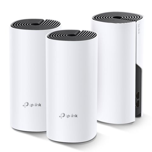 TP-LINK (DECO M4) Whole-Home Mesh Wi-Fi System, 3 Pack, Dual Band AC1200, MU-MIMO, 2 x LAN on each Unit