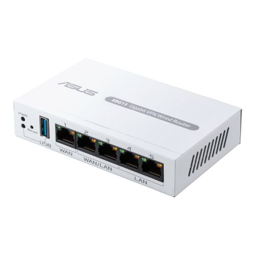Asus (ExpertWiFi EBG15) Gigabit VPN Wired Router, Up to 3x WAN, USB, IPS Intrusion Prevention, Layer 7 Firewall, Centralised Management