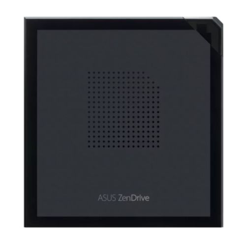 Asus (ZenDrive V1M) External Slimline DVD Re-Writer w/ Built-in Cable, USB-C, 8x, Encryption, M-Disc Support, Nero BackItUp, Black