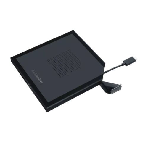 Asus (ZenDrive V1M) External Slimline DVD Re-Writer w/ Built-in Cable, USB-C, 8x, Encryption, M-Disc Support, Nero BackItUp, Black