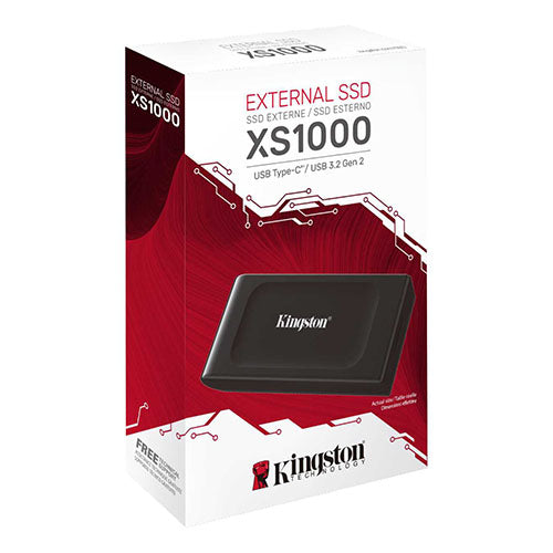 Kingston XS1000 1TB Pocket Size External SSD, USB 3.2 Gen2 Type-A, Black