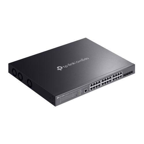 TP-LINK (SG3428XMPP) Omada 24-Port Gigabit and 4-Port 10GE SFP+ L2+ Managed Switch with 16-Port PoE+ & 8-Port PoE++ Rackmountable