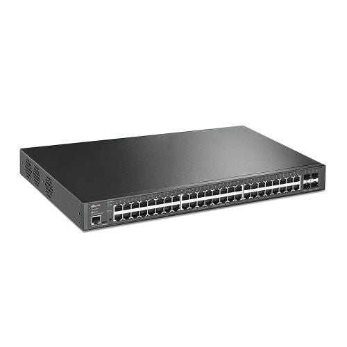 TP-LINK (SG3452XP) JetStream 48-Port Gigabit and 4-Port 10GE SFP+ L2+ Managed Switch with 48-Port PoE+, Rackmountable