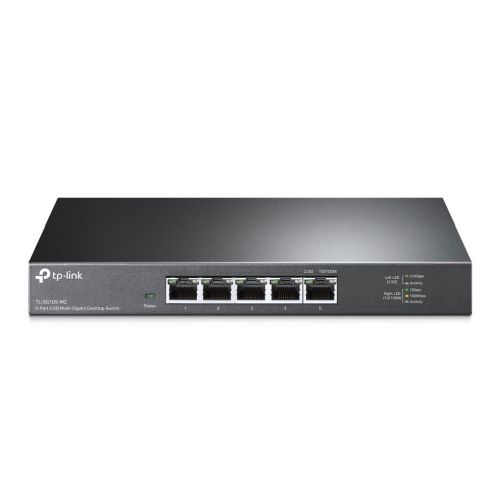 TP-LINK (TL-SG105-M2) 5-Port Unmanaged 2.5G Multi-Gigabit Desktop Switch, 5x 100/1G/2.5G, Fanless, Steel Case
