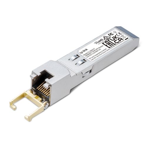 TP-LINK (SM331T) 1000BASE-T RJ45 SFP Module, Support TX Disable, 100m Reach Over Cat5e or Above, Hot-Pluggable
