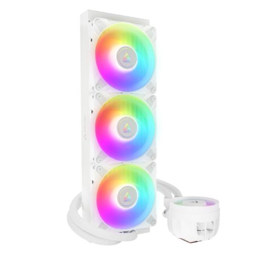 Arctic Liquid Freezer III A-RGB 360mm Liquid CPU Cooler, P12 PWM PST ARGB Fans & ARGB PWM Controlled Pump, White