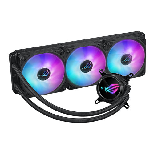 Asus ROG STRIX LC III 360 ARGB Liquid CPU Cooler, 360mm, 7th Gen v2 Asetek Pump, ARGB Fans, Rotatable Water Block