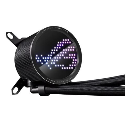Asus ROG Ryuo III 240 ARGB 240mm Liquid CPU Cooler, 8th Gen Asetek Pump, 2 x ARGB Fans, Anime Matrix LED Display