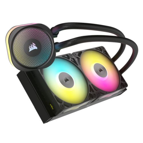Corsair iCUE LINK TITAN 240 RX RGB Liquid CPU Cooler, RX120 RGB Magnetic Dome Fans, 20 LED Pump Head, iCUE LINK Hub Included, Black