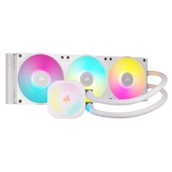 Corsair iCUE LINK TITAN 360 RX RGB Liquid CPU Cooler, RX120 RGB Magnetic Dome Fans, 20 LED Pump Head, iCUE LINK Hub Included, White