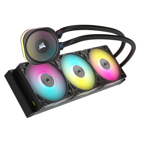 Corsair iCUE LINK TITAN 360 RX RGB Liquid CPU Cooler, RX120 RGB Magnetic Dome Fans, 20 LED Pump Head, iCUE LINK Hub Included, Black