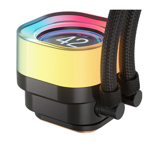 Corsair iCUE LINK TITAN 360 RX LCD RGB Liquid CPU Cooler, RX120 RGB Magnetic Dome Fans, Personalised LCD Screen, iCUE LINK Hub Included, Black