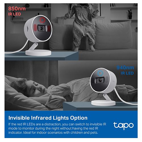 TP-LINK (TAPO C125) Indoor 2K AI Home Security Wi-Fi Camera, AI Detection, Privacy Shutter, Dual-IR System, Customisable Alarm