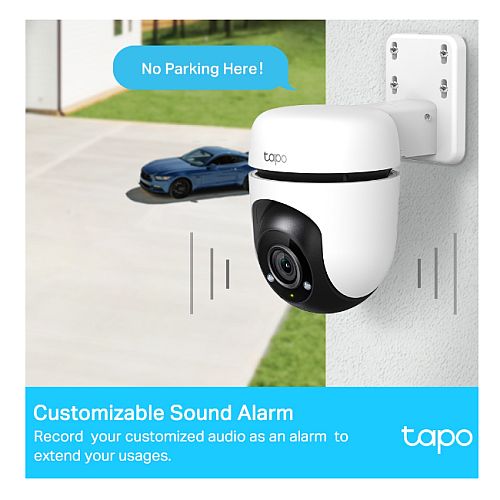 TP-LINK (TAPO C500) Outdoor Pan/Tilt Security Wi-Fi Camera, 360°, Smart AI Detection, Motion Tracking, Customisable Alarm, 2-Way Audio